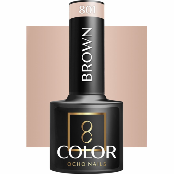 Activeshop OCHO NAILS Hybridní lak na nehty hnědý 801 -5 g