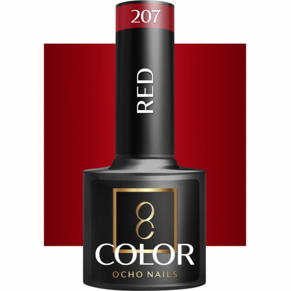 Activeshop OCHO NAILS Hybridní lak na nehty červený 207 -5 g