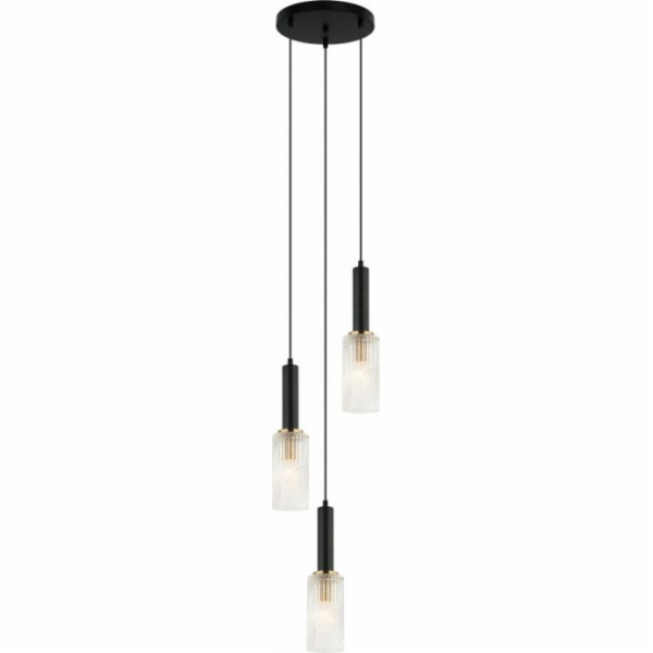 Italux Perola moderní závěsná lampa černá (PND-43309-3 BK...