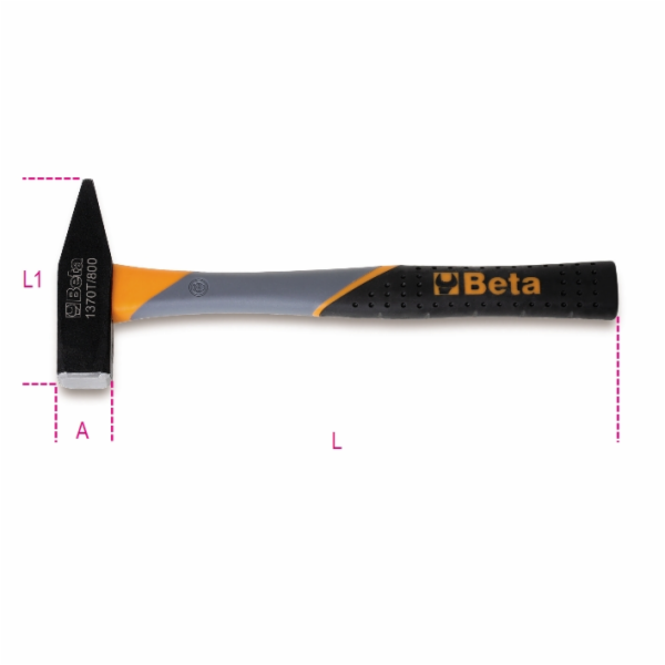 Beta Tools Zámečnické kladivo s plastovou rukojetí 500g 3...