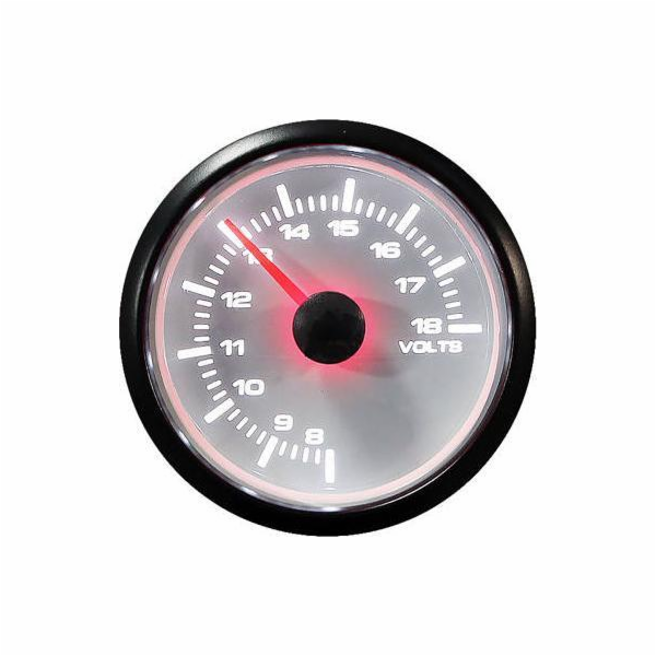 Hodiny s automatickým měřidlem AUTO GAUGE 52mm STP2W Volt
