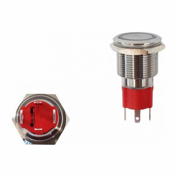MTuning_F Switch 304SS 10A 19mm ON-OFF Modrý