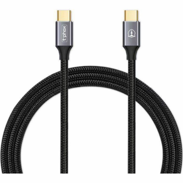 T-Phox USB-C - USB-C USB kabel 1 m Černý
