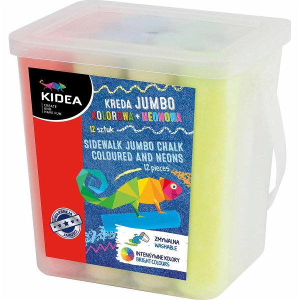 Derform Colored + neonová křída Jumbo 12 ks.