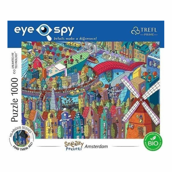 Trefl Puzzle 1000 Eye-Spy Sneaky Peekers Amsterdam TREFL