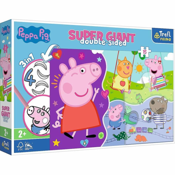 Trefl Puzzle Giant 3v1 15 dílků Seznamte se s veselým pra...
