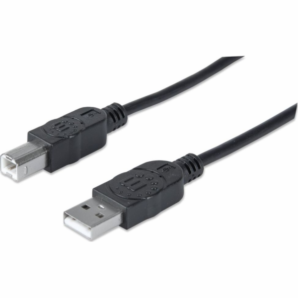 Manhattan USB-A – USB-B USB kabel 1 m černý (353588)