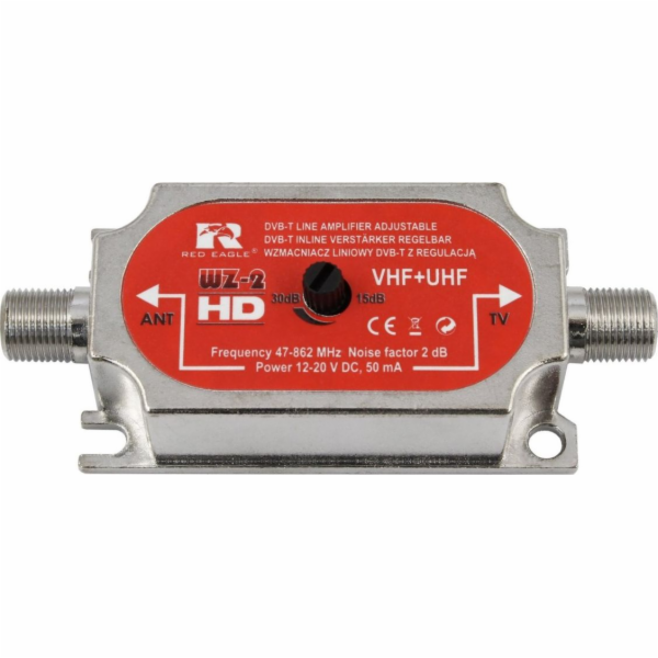 Red Eagle DVB-T lineární anténní zesilovač s +30dB regulací