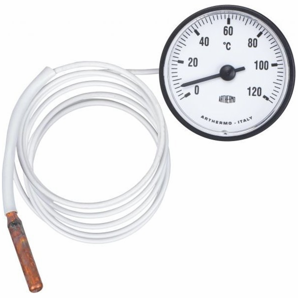 Domer teploměr s bílou kapilárou, kotouč 63mm (5720)
