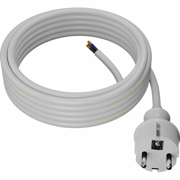 AWTools KABEL SE ZÁSTRČKOU 1,5m 3x1,5 BÍLÁ H05VV-F