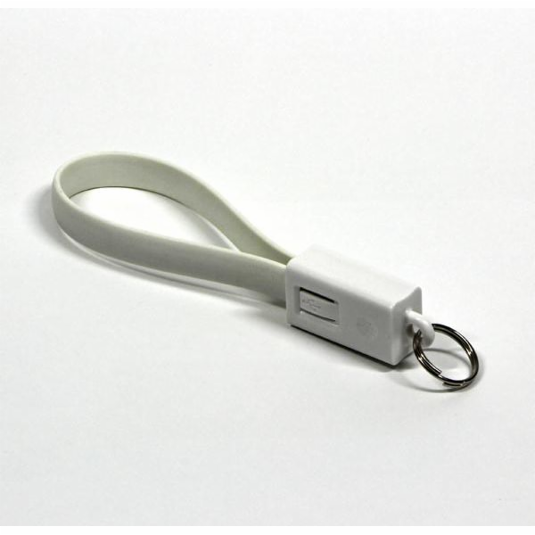 Logo USB-A USB kabel – bílý