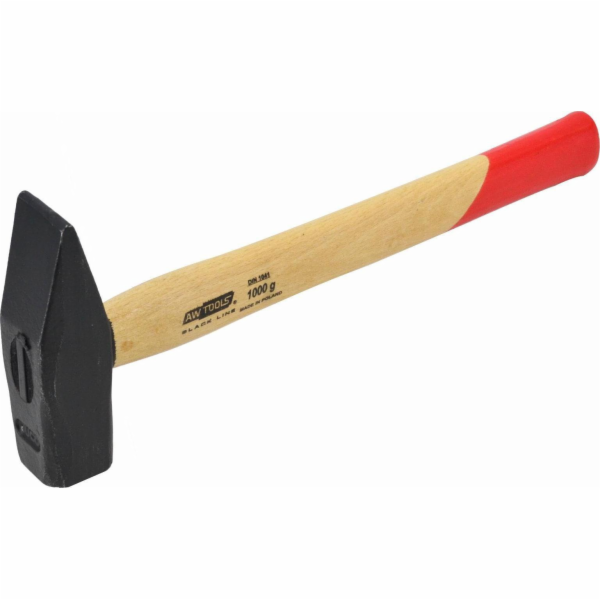 AWTools ZÁMEČNICKÉ KLADIVO 1,0 kg DŘEVĚNÁ RUKOJEŤ BLACK L...