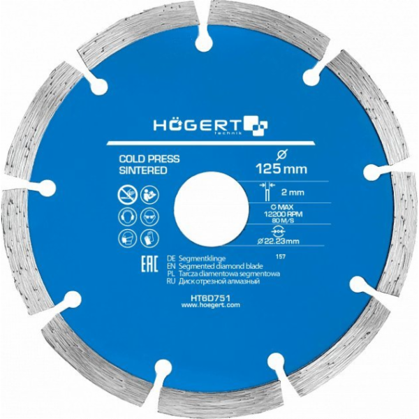 Hoegert HOEGERT DIAMANTOVÝ KOTOUČ 125x22,2/SEG.