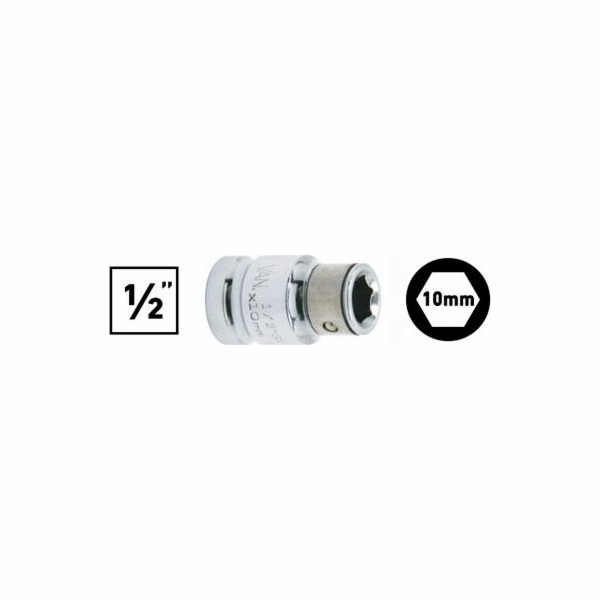 Adaptér bitů Jonnesway 1/2" na 10 mm (S44H4210)