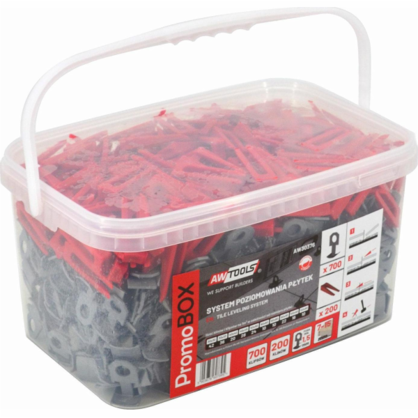 AWTools VYROVNÁVACÍ SYSTÉM DLAŽDIC PROMO BOX 1,5mm - 7-15...