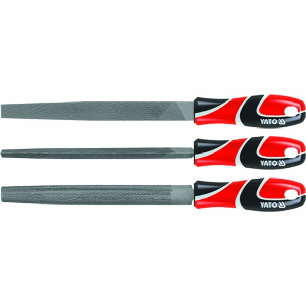 Pilníky Yato Metal, polohladké, 250 mm, 3 ks. (YT-6237)