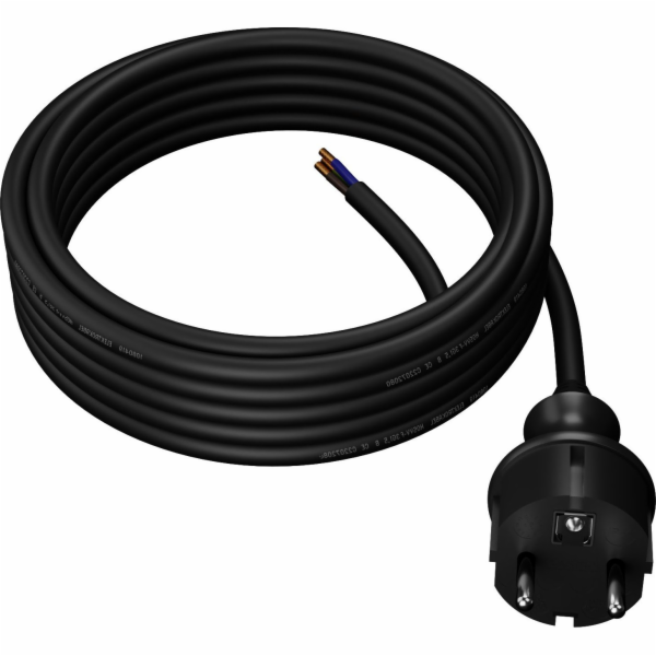 AWTools KABEL SE ZÁSTRČKOU 2m 3x1,5 ČERNÝ H05VV-F