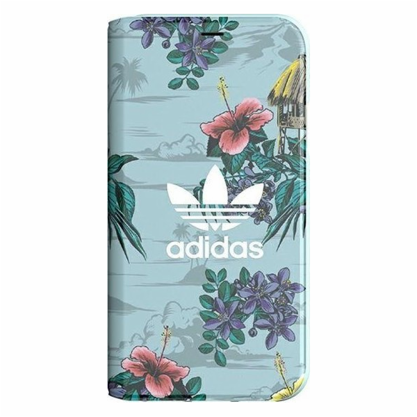 Adidas  Booklet Case květinové iPhone X/XS šedé/šedé 30927