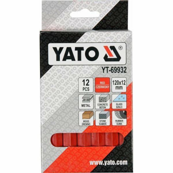 Yato YATO TECHNICAL CHALK 12 ks. ČERVENÉ