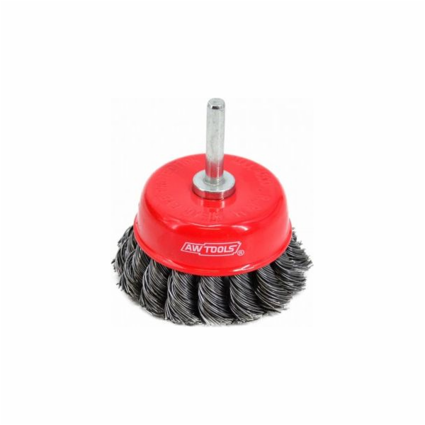 AWTools kartáč s kroucenou stopkou 75 mm (AW55163)