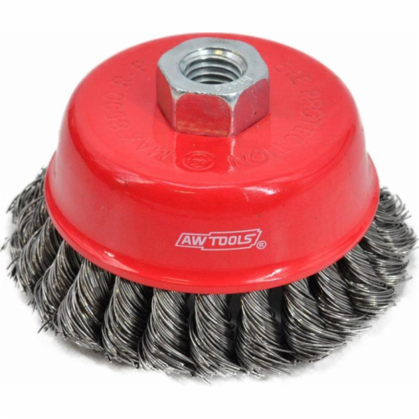 AWTools 100mm PŘEDNÍ KARTÁČ / TWISTED DRÁT / ZÁVIT M14