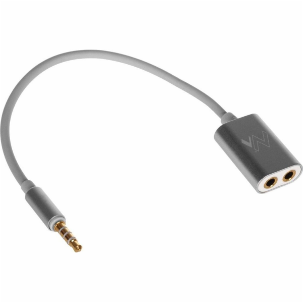 Maclean Jack 3,5 mm - Jack 3,5 mm x2 kabel 0,15 m bílý (M...