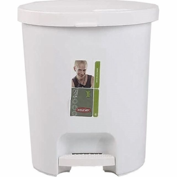 Curver pedálový odpadkový koš 15L bílý (CUR000143)