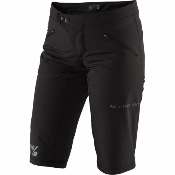 100% Ridecamp šortky černé dámské (XL)