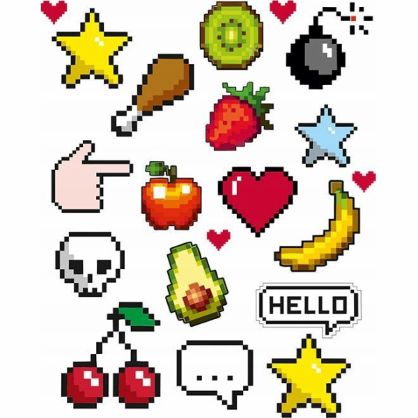 Spots Nažehlovací štítky na oblečení 20 x 30 cm Pixel