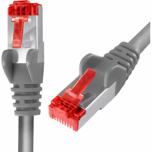 Spacetronik RJ45 kabel CAT 6 S/FTP AWG27 LSZH šedý 1m