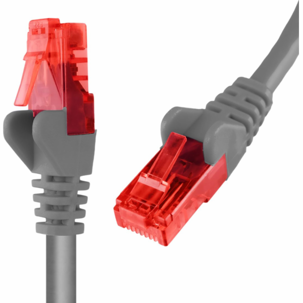 Spacetronik RJ45 kabel CAT 6 U/UTP AWG24 šedý 15m
