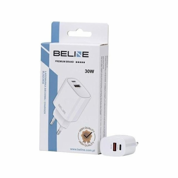 Nabíječka Beline 30W GaN USB-C + USB-A nástěnná nabíječka...