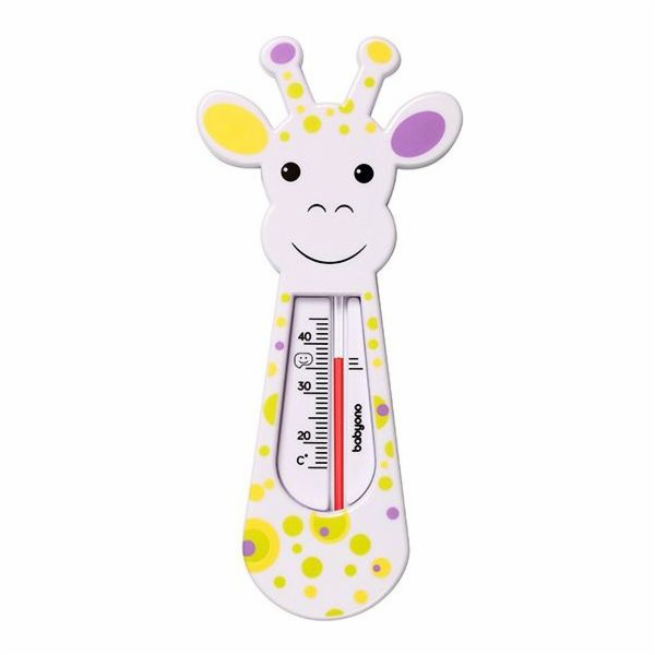 BabyOno žirafí koupelový teploměr White Babyono