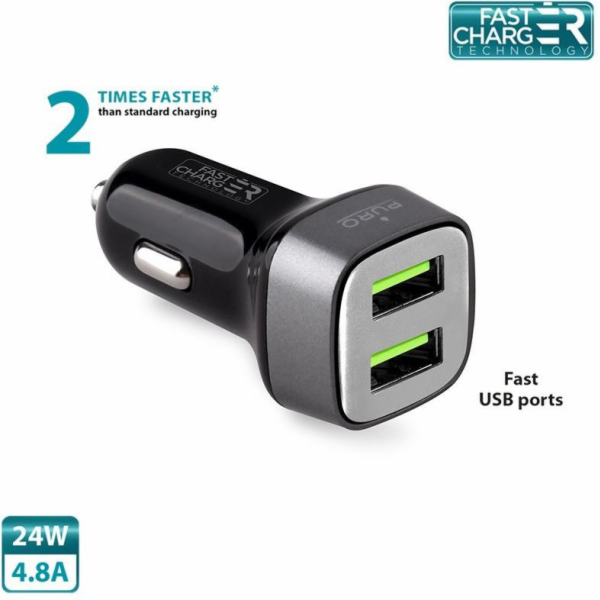 Nabíječka Puro 4,8 A (FCMCH2USB48SCBLK)