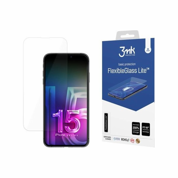 3MK FlexibleGlass Lite iPhone 15 6,1" Hybrid Glass Lite