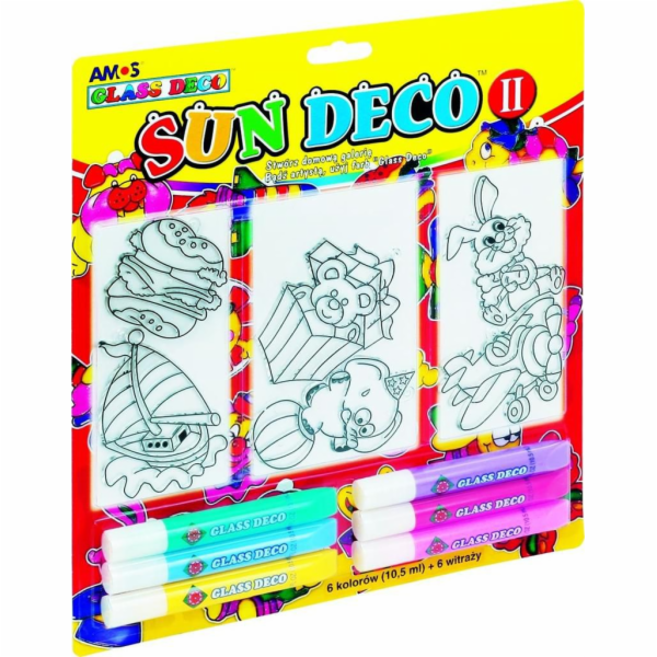 Barvy na barevné sklo Amos Sun Deco II 6 barev (134305)