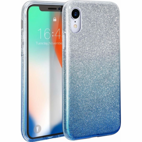 Pouzdro na IPHONE 11 PRO Glitter silver and blue