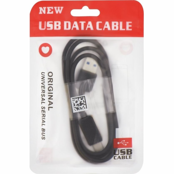 Partner Tele.com USB-A - USB-C USB kabel 1 m Černý