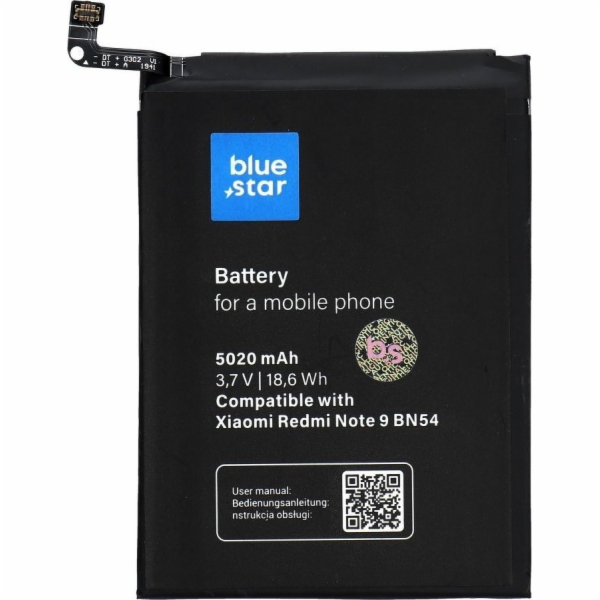 Baterie Blue Star pro Xiaomi Redmi Note 9 (BN54) 5020 mAh...