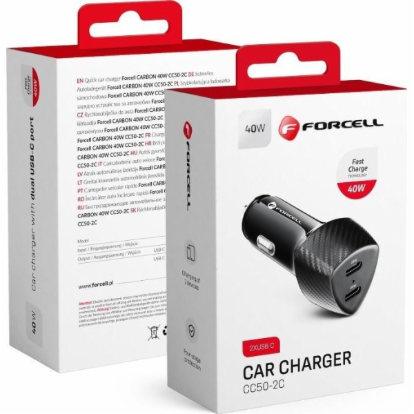 ForCell FORCELL CARBON nabíječka autonabíječka Typ C 3.0 ...