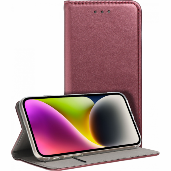 OEM Smart Magneto pouzdro pro IPHONE 14 PLUS vínové