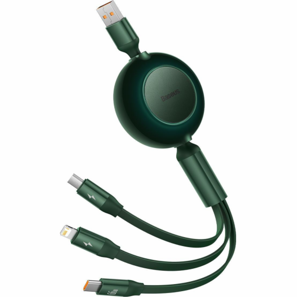 Baseus USB-A - USB-C + microUSB + Lightning USB kabel 1,1...