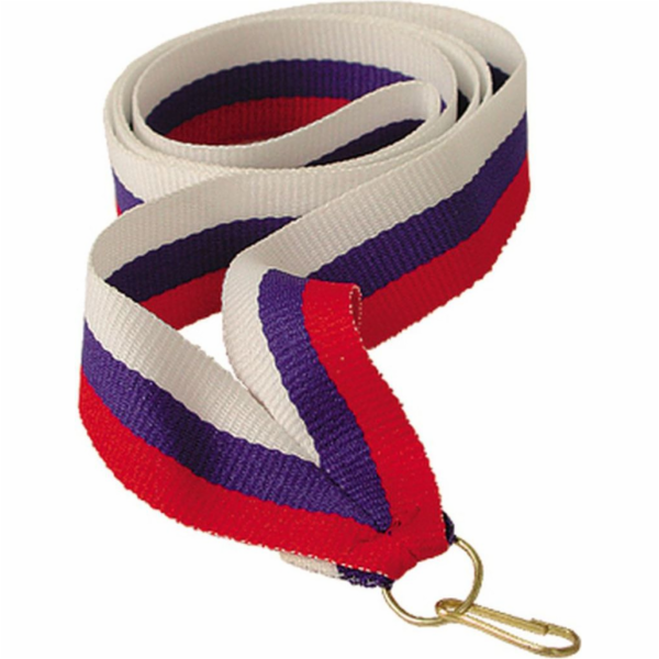 Sportovní stuha Victoria 22 mm - bílo-modro-červená