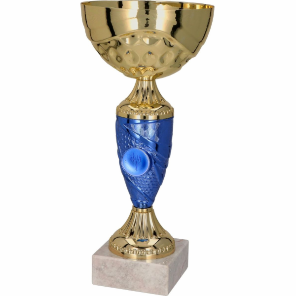 Zlatý a modrý kovový pohár TM 9058H