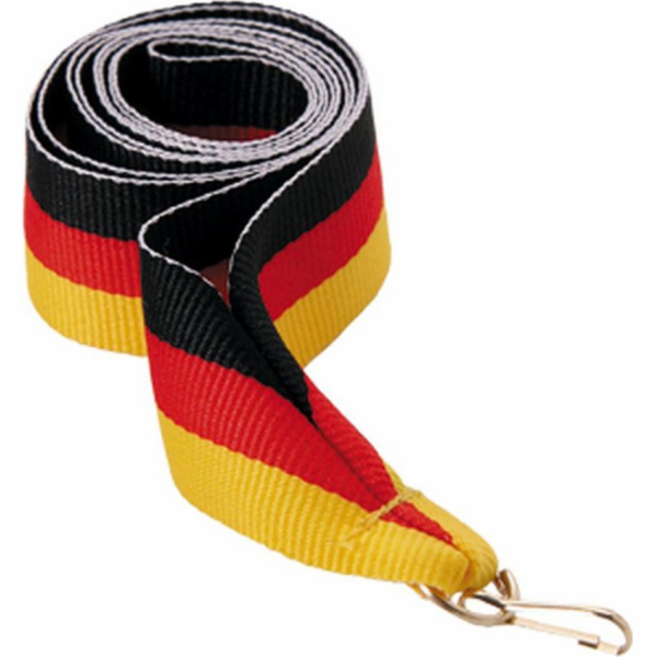 Sportovní stuha Victoria 22 mm - černo-červeno-žlutá
