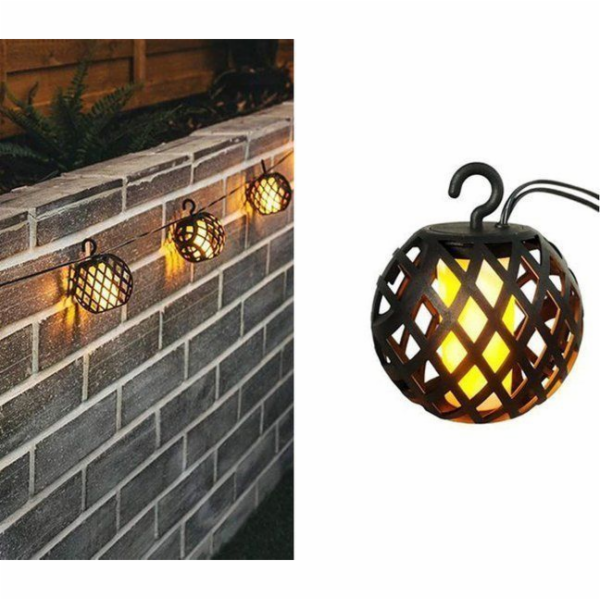 Saska Garden nástěnné svítidlo Solární lampy - LED ohnivé...