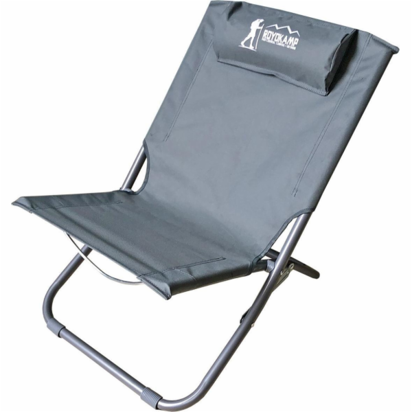 Royokamp Deckchair, skládací plážové křeslo, šedá