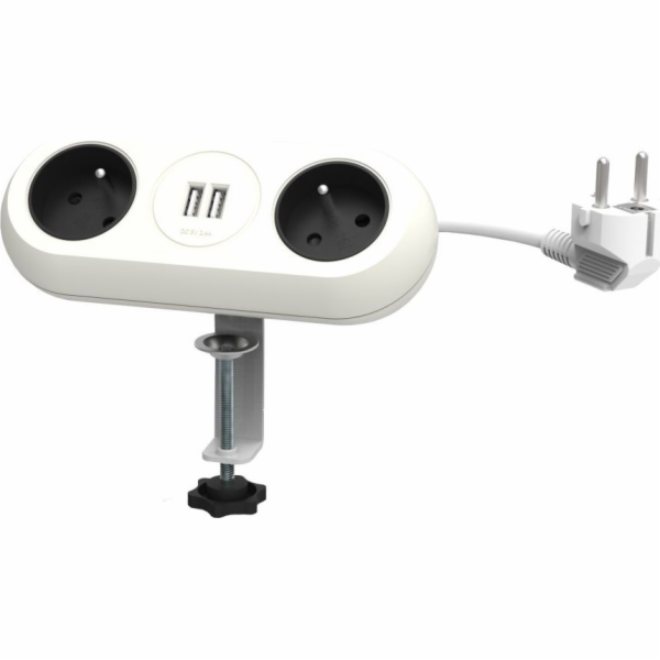 Orno Nábytková zásuvka s montážním držákem, USB nabíječka...