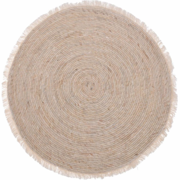 H&S Decoration Kulatý jutový koberec s třásněmi 80 cm