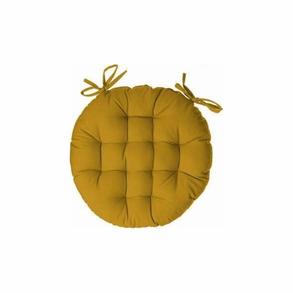 Atmosphera Polštář na židli 38cm kulatý, žlutý